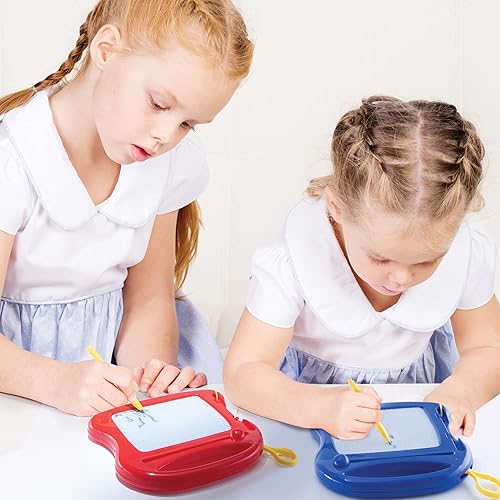 Miniatura 6 de Paquete de 18 mini blocs de dibujo magnéticos para niños a granel tabletas de dibujo bloc de escritura borrable para premios de aula recuerdos de