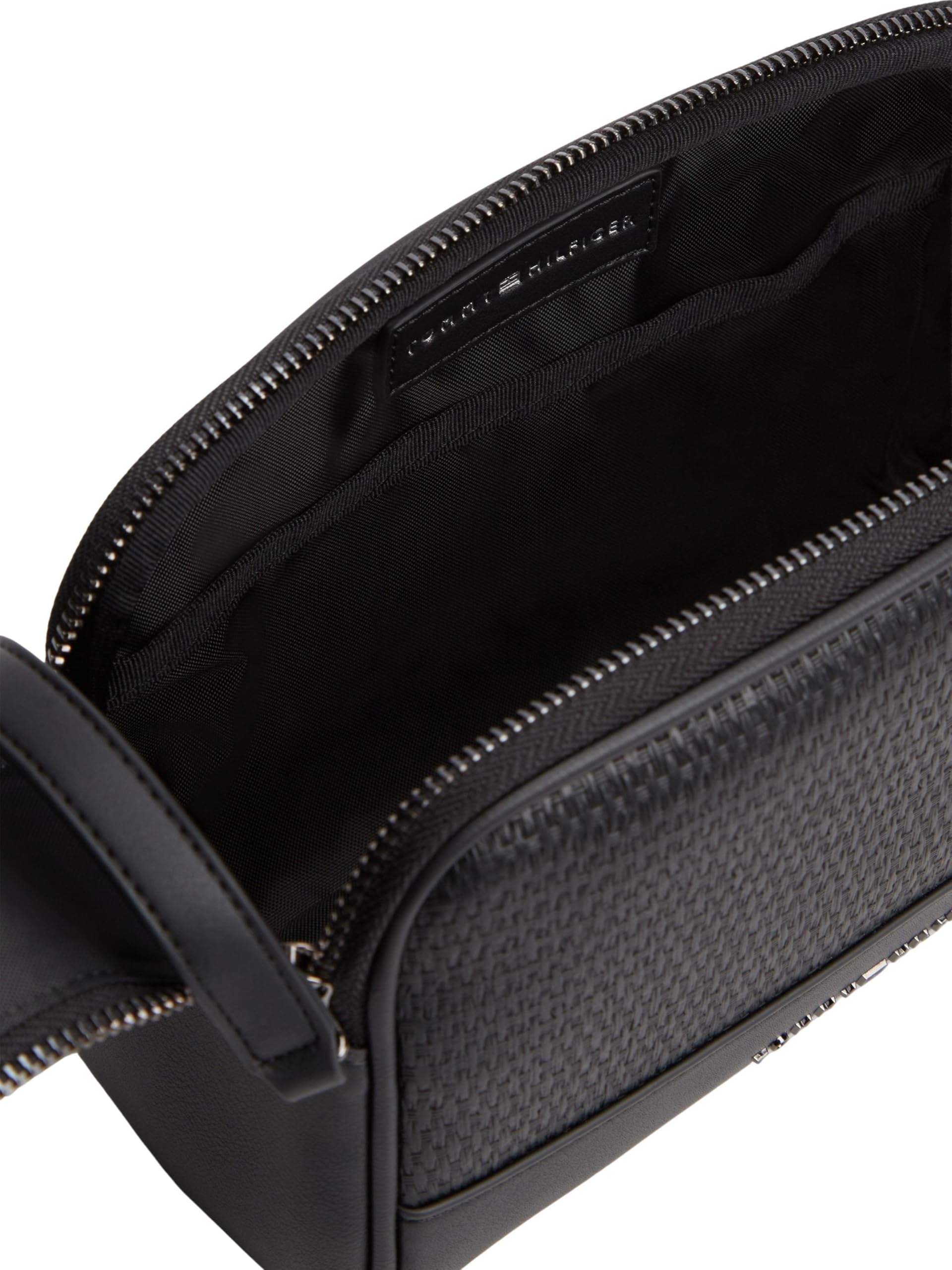 Tommy Hilfiger Uomo Beauty Case Woven con Logo, Nero (Black), Taglia Unica