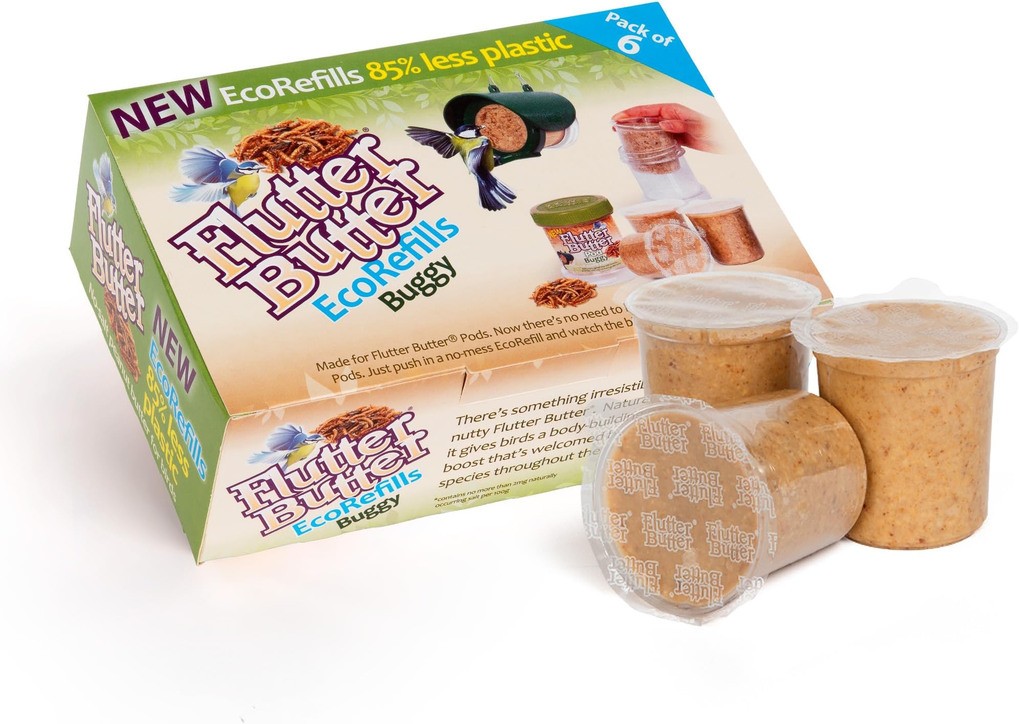 Grumpy Gardener Set of 1 Nut Pecker Bird Feeder & 1 x 330g Nut Pecker