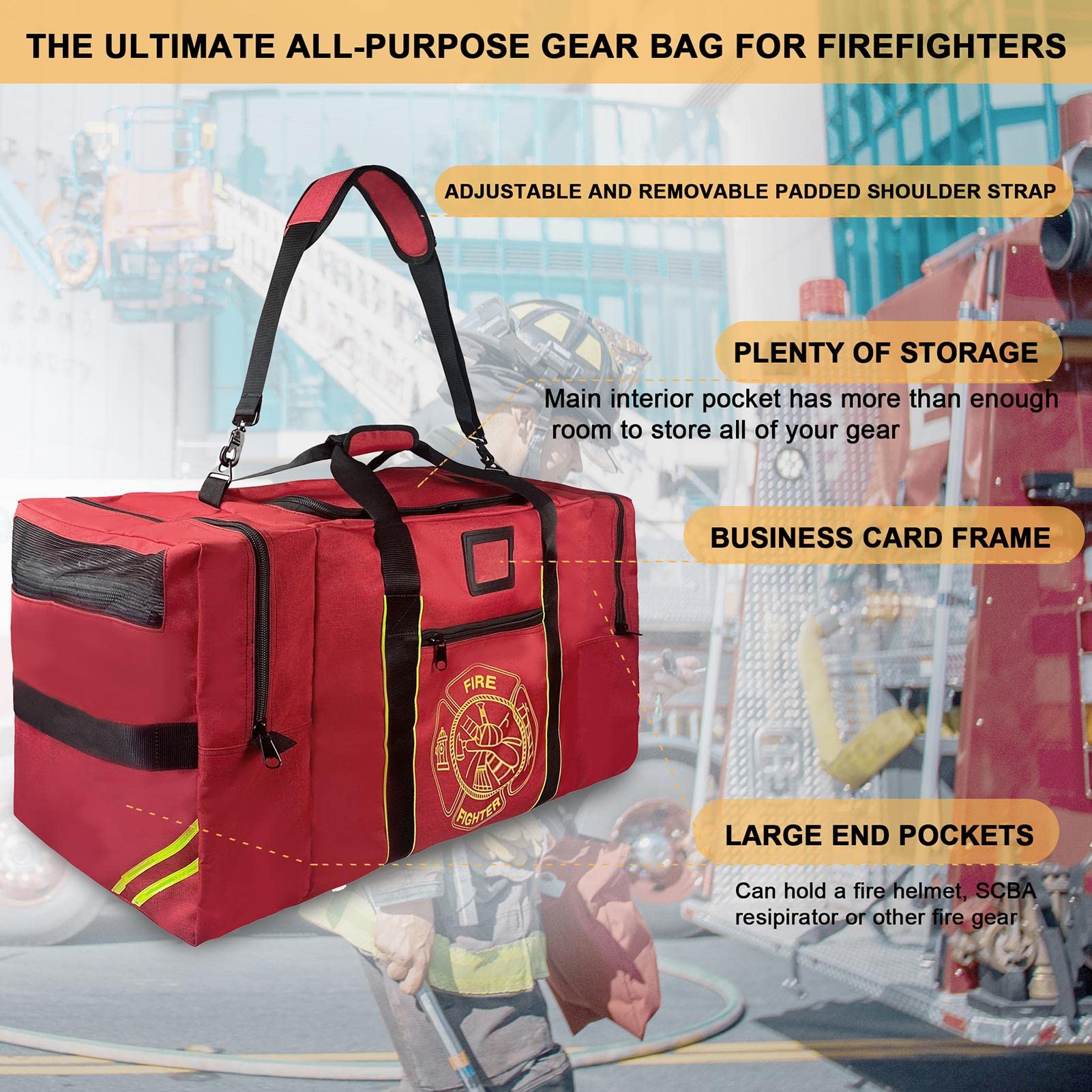 Amazon.co.jp: 消防士ギアバッグ - 消防士出動ギアバッグ - 消防