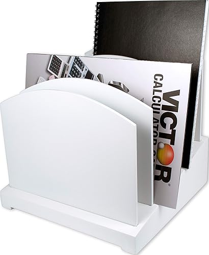 Victor Clasificador de archivos de escritorio blanco puro, 8.8" x 9.5" x 9.6"