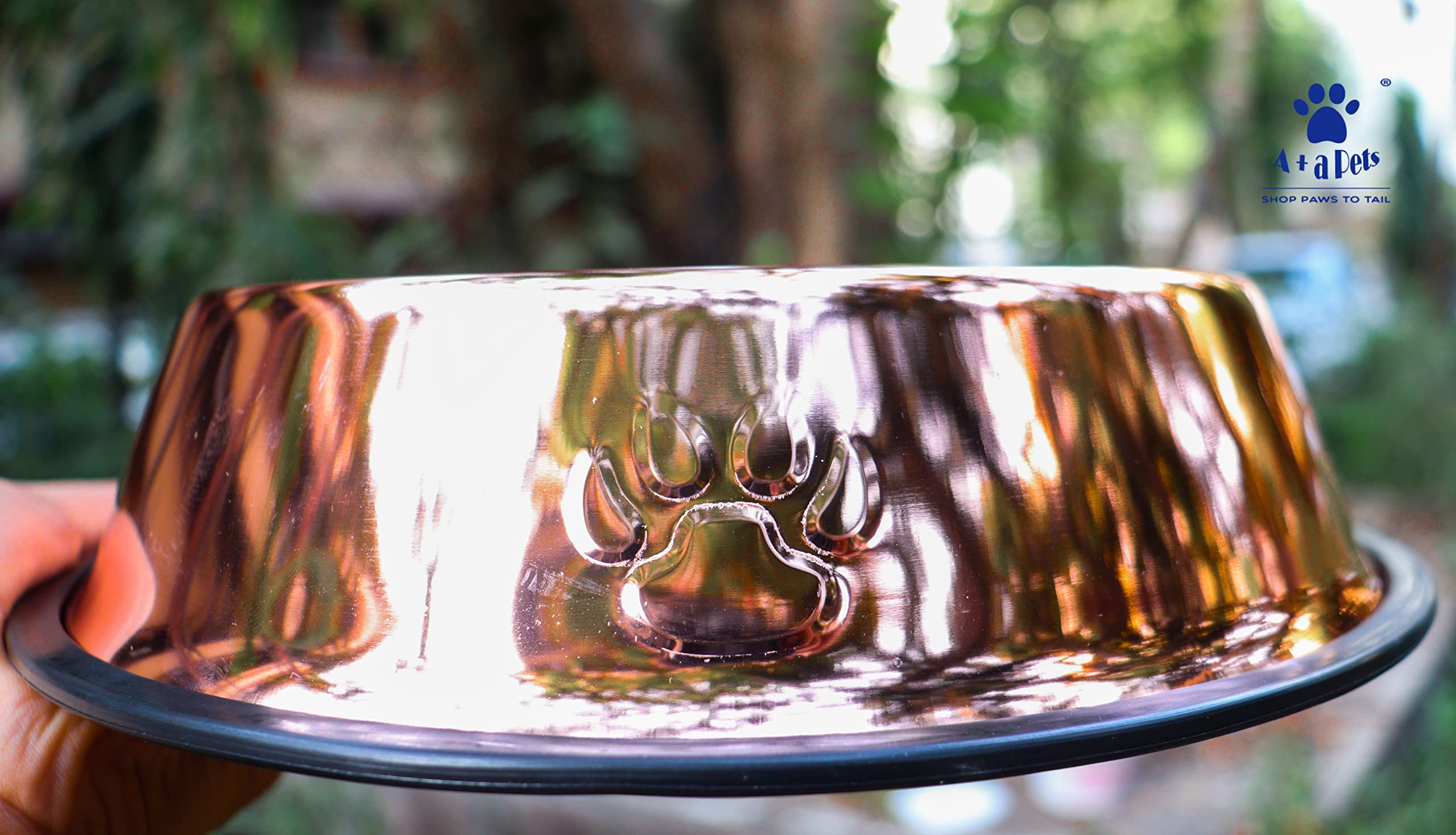 A+a Pets Premium Stainless Steel Rose Gold Colour Food and Water Feeding Bowl for Dogs & Cats, Non Slip (Rose Gold, Large, 900ml) (B08KHJW3LD) Amazon Price History, Amazon Price Tracker