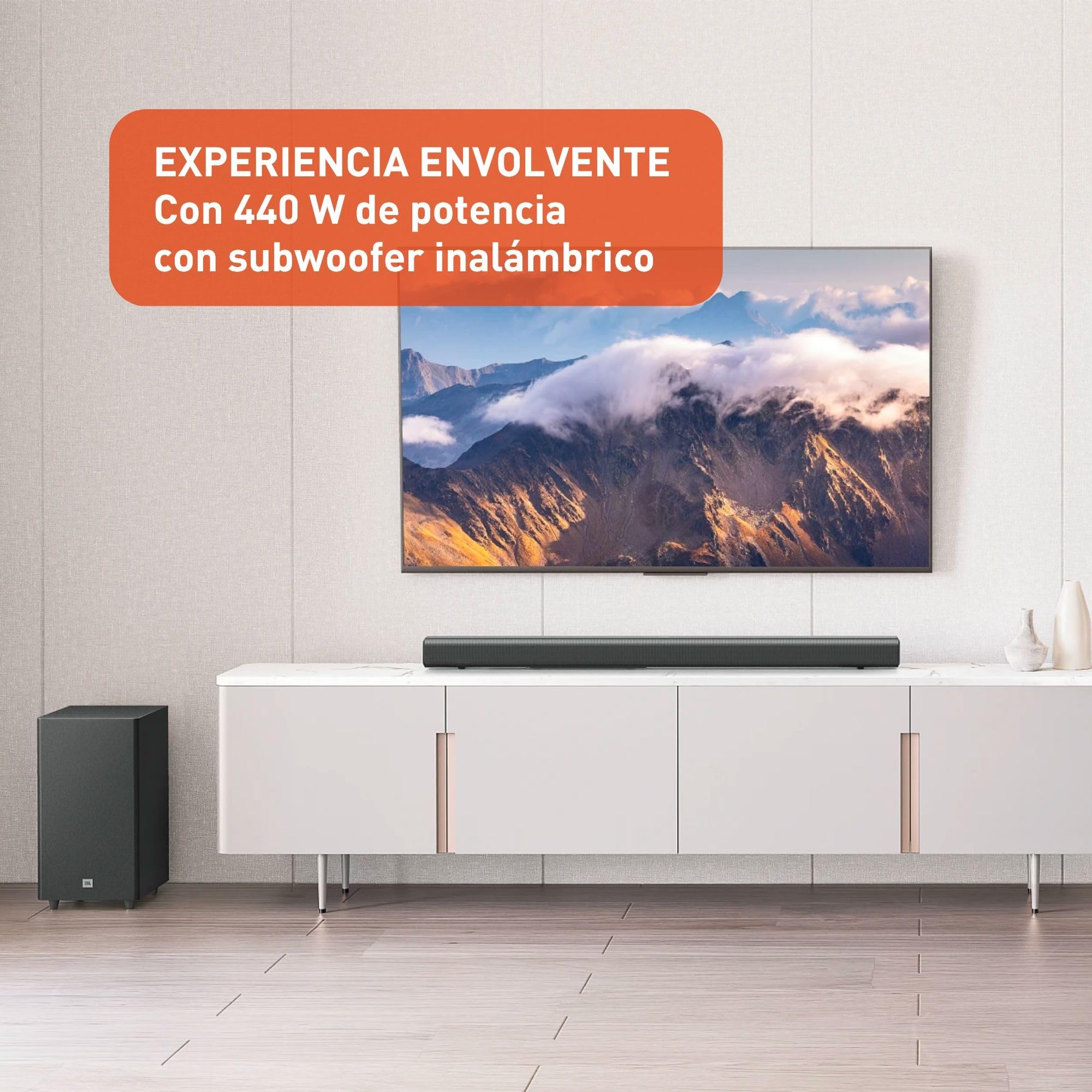 JBL Cinema SB580 Sound Bar and Subwoofer 3.1 Bluetooth, 440W Power