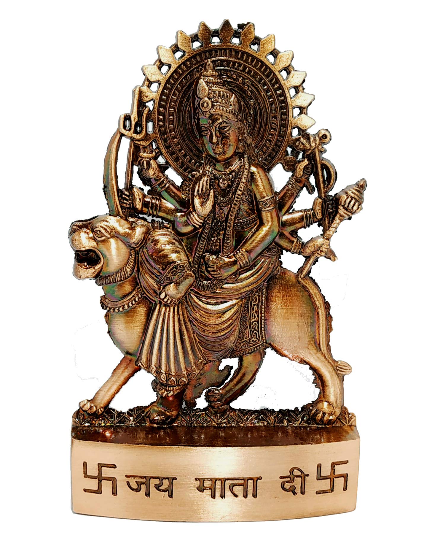 Durga Idol Doorga Statue A Heart of A Mother Mixed Metal Copper Color 11 cm Height Energized