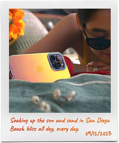 Miniatura 6 de LONLI Hue - Funda para iPhone 15 Pro Max - Funda iridiscente arcoíris con 4 esquinas acolchadas para bolsa de aire- Funda bonita, única y estética a