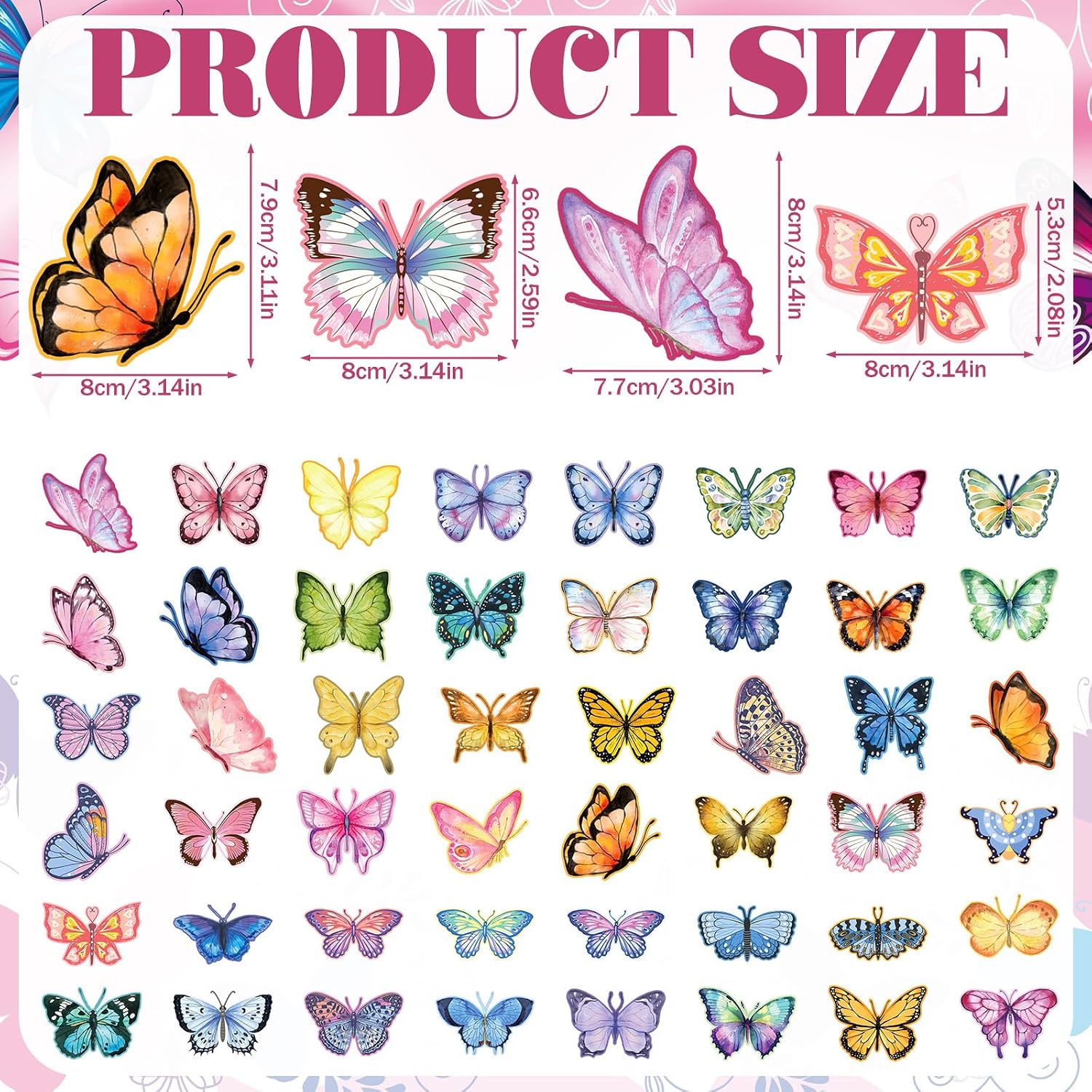 Relaxweex 30 Pcs Butterfly Refrigerator Car Magnet Decoration