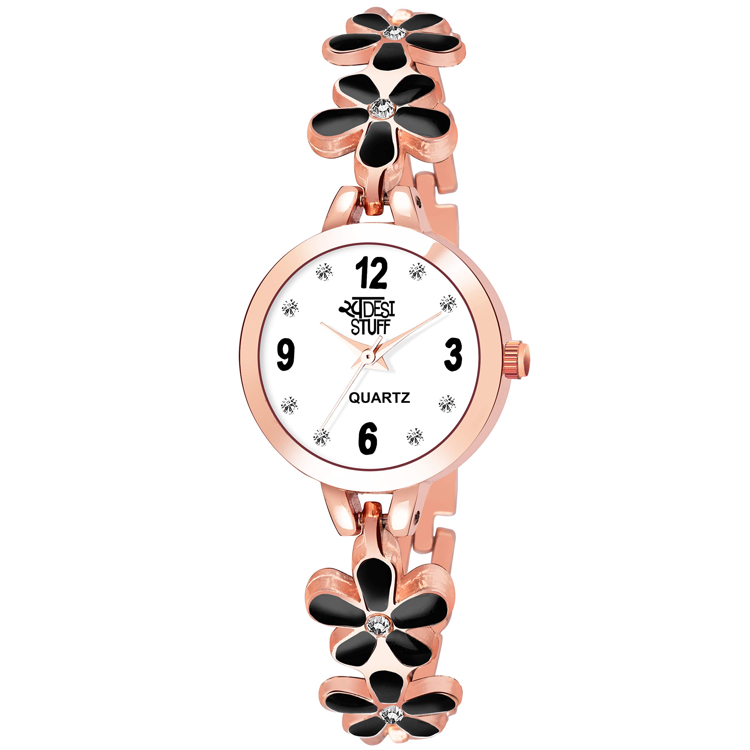 SWADESI STUFF Analogue Black Bracelet Watch For Women & Girls - Stainless Steel (B084G8S9JN) Amazon Price History, Amazon Price Tracker