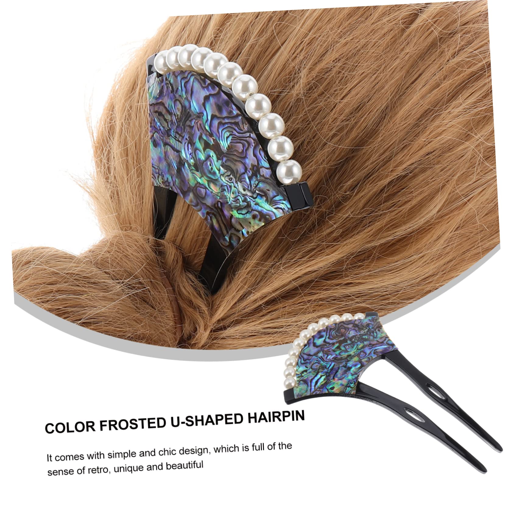 MAGICLULU 3St Shell-Haarnadel Haarspangen für Damen japanischer Haarstab u Haar Haarklammer Retro-Haargabel Haarpflegezubehör Hülse Haarstock Material Acryl