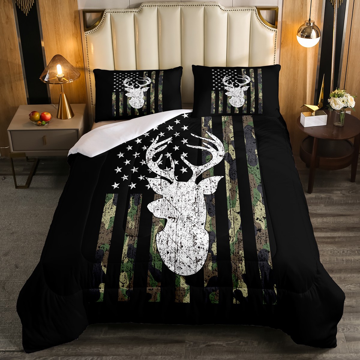 Homewish Set di biancheria da letto in bambù con motivo panda 3D, per