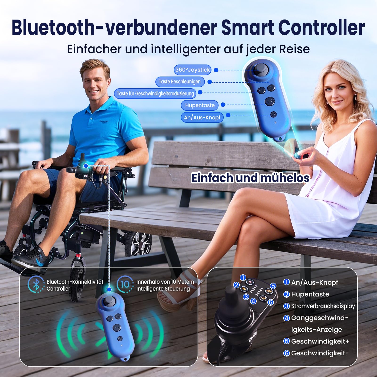 Chaises roulantes électriques ultra-légères pour adultes, pliables, avec télécommande, autonomie de 40 km, pour tous les terrains, réglables, télescopiques, homologuées pour le transport aérien