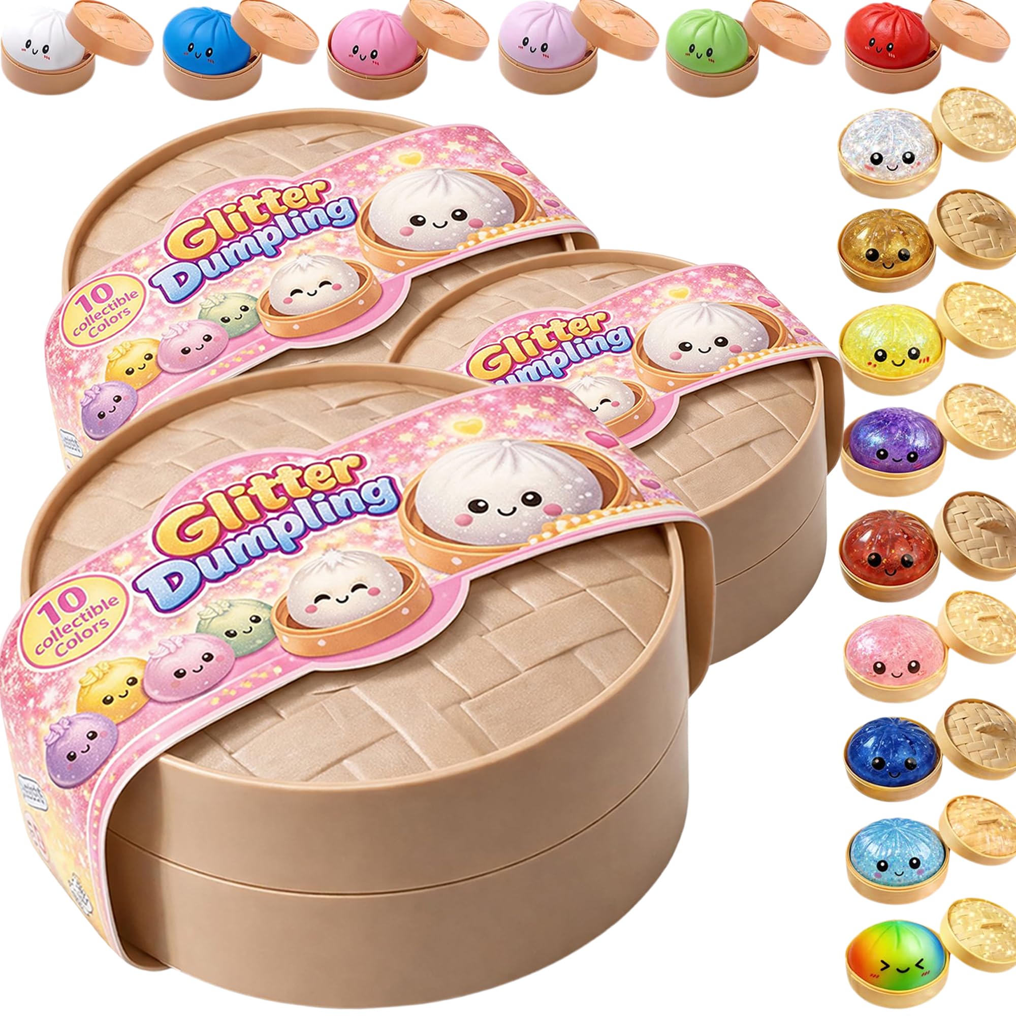 Jeeeun Dumpling Squishy Mystery Box, Surprise Dumpling Squishy, Fun Surprise & Stress Relief for Busy Days, Random Surprise Colors (1 Packs) — view 8