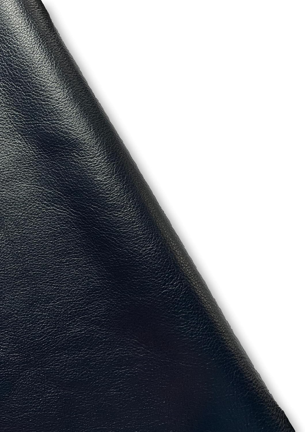 Natural Grain Cowhide Leather Skins (Navy, 20 Square Feet (Full Side))