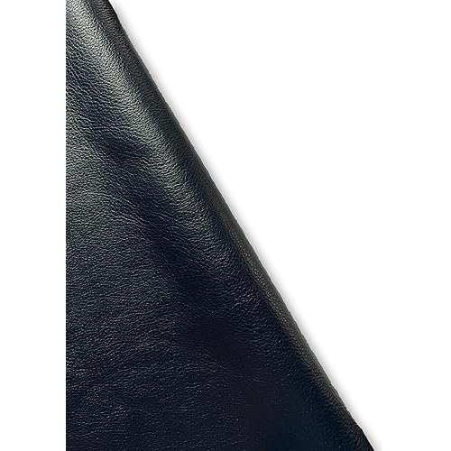 Natural Grain Cowhide Leather Skins (Navy, 20 Square Feet (Full Side))