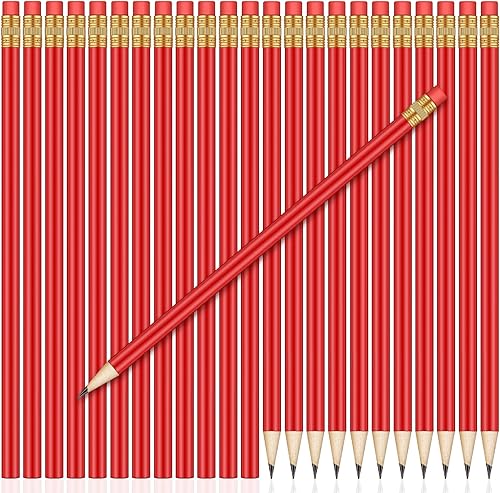 Lápices redondos HB, 24 lápices redondos de grafito, lápices de madera con borrador, lindo paquete de lápices para dibujo escolar, bocetos,