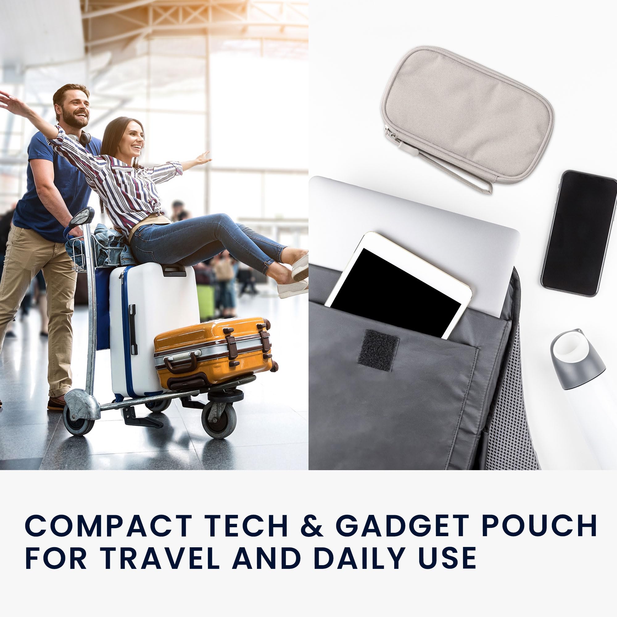 Funda Protectora EVA Para Power Bank Anker 20000 MAh 67W - Con Bolsillo De Malla, Correa De Mano Y Ajuste A Medida