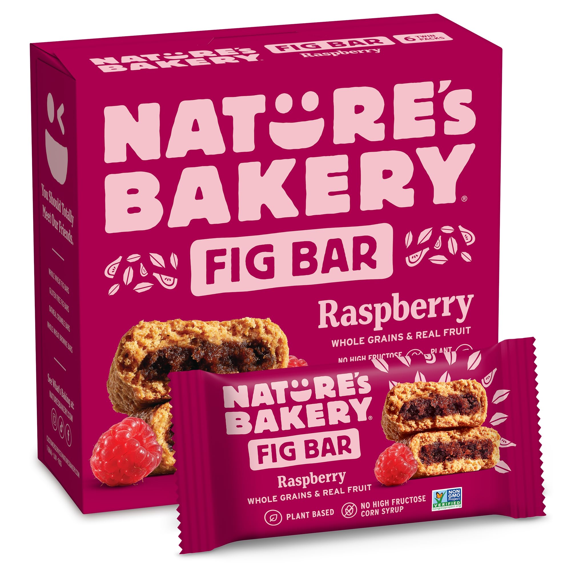 Nature's Bakery Raspberry Fig Bars, 2 Oz, 6 Ct