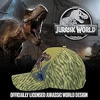 Vista 3 de Jurassic World - Gorra de béisbol para niños de 3 a 9 años, ajustable Jurassic World, Mundo Jurrasic