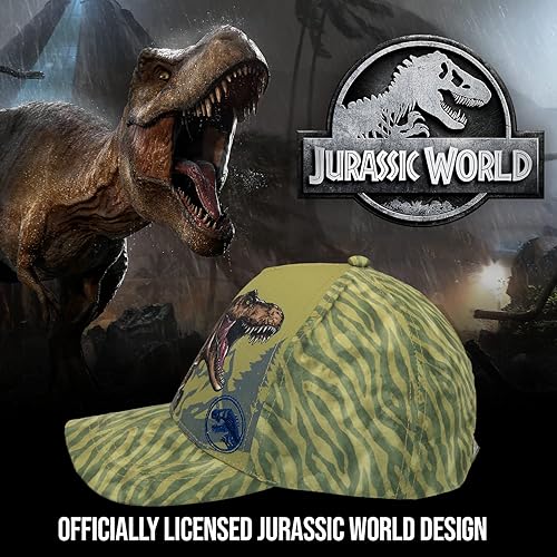 Miniatura 3 de Jurassic World - Gorra de béisbol para niños de 3 a 9 años, ajustable Jurassic World, Mundo Jurrasic
