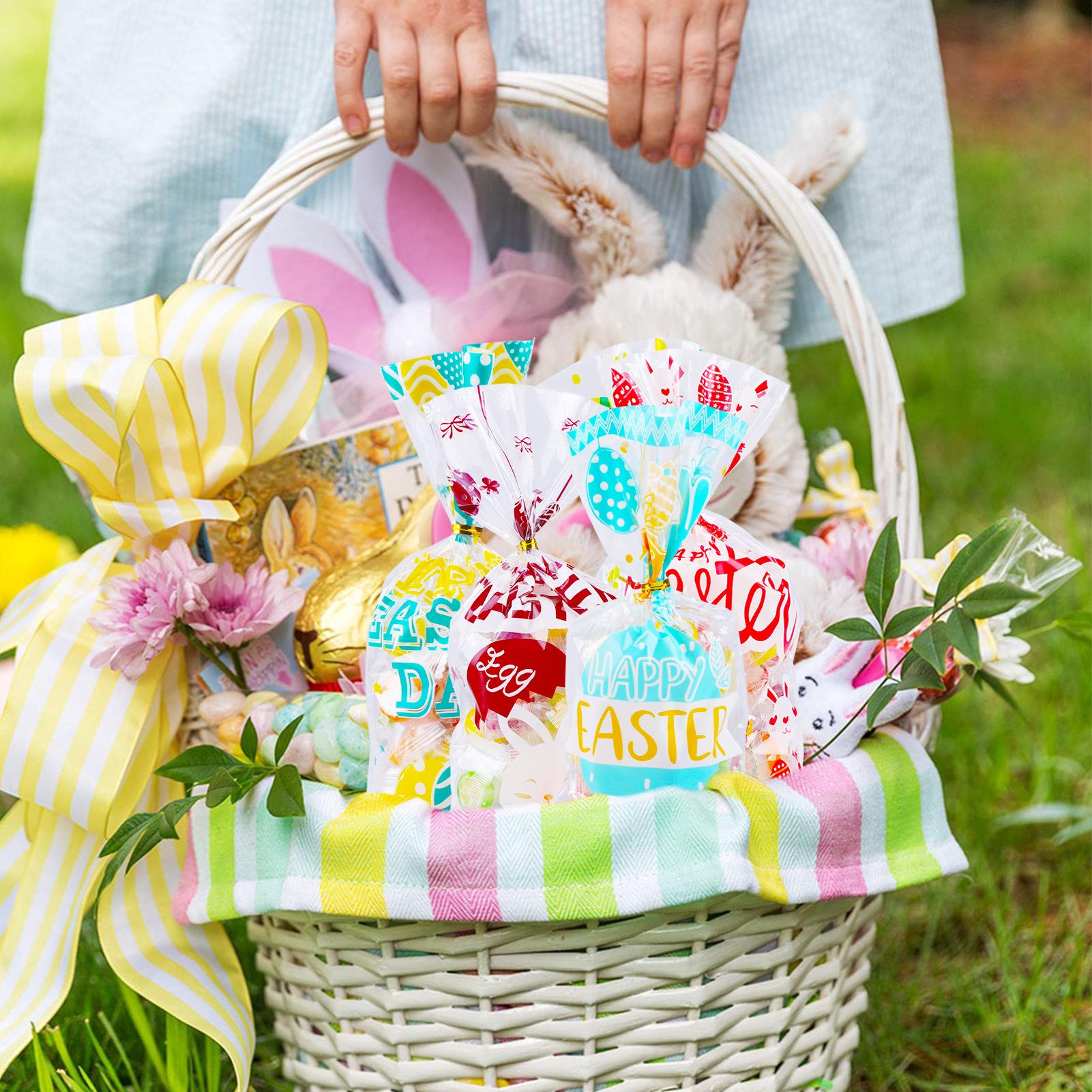 Sacchetti Pasquali 6 Pezzi | Con Coniglietti E Carote Per Uova E Dolci - Foto 9