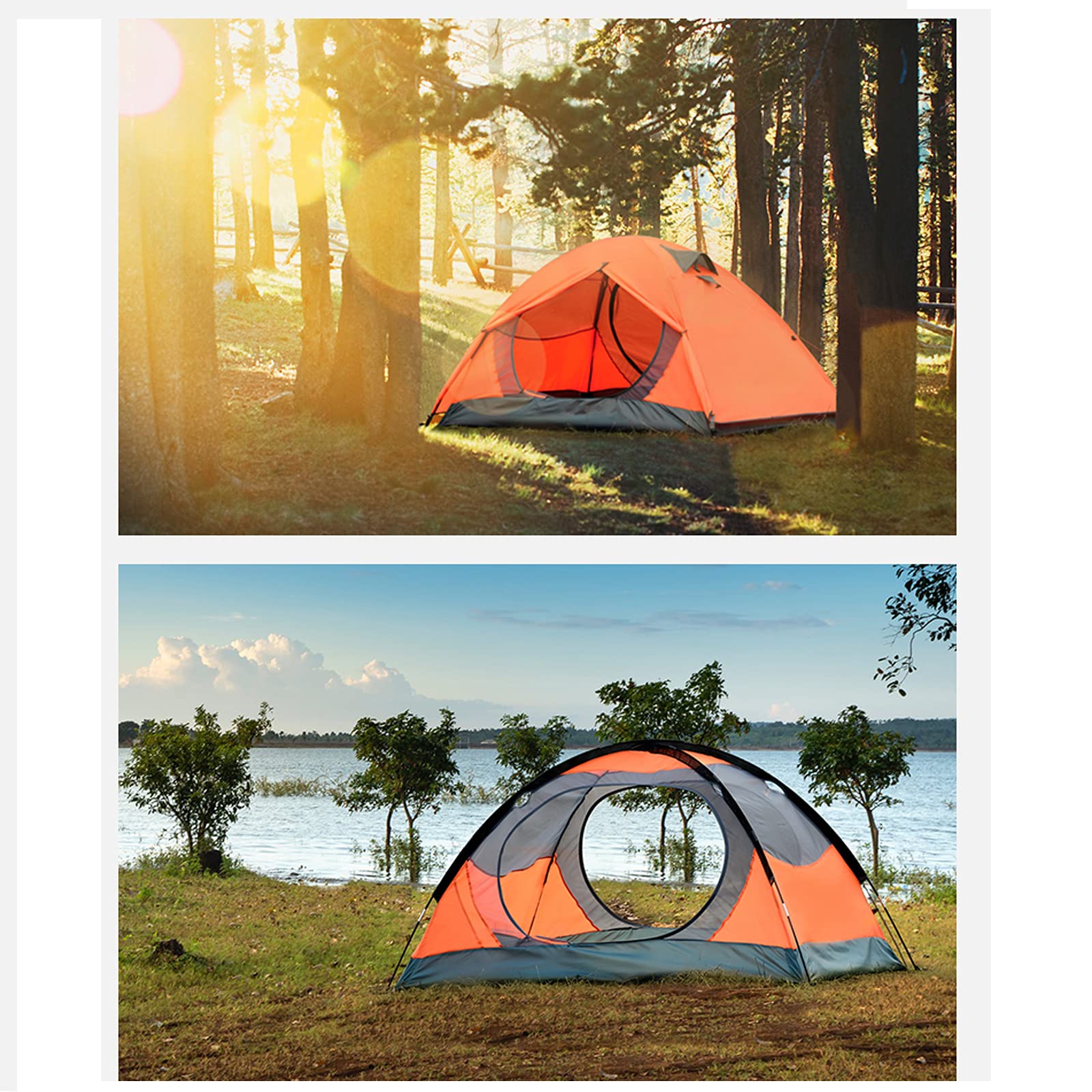 Tenda Campeggio 2 Posti con Prova di Vento And Impermeabile, con Borsa per Il Trasporto Facile da Montare, Tende Fit per Campeggio, Escursioni, Arrampicata,