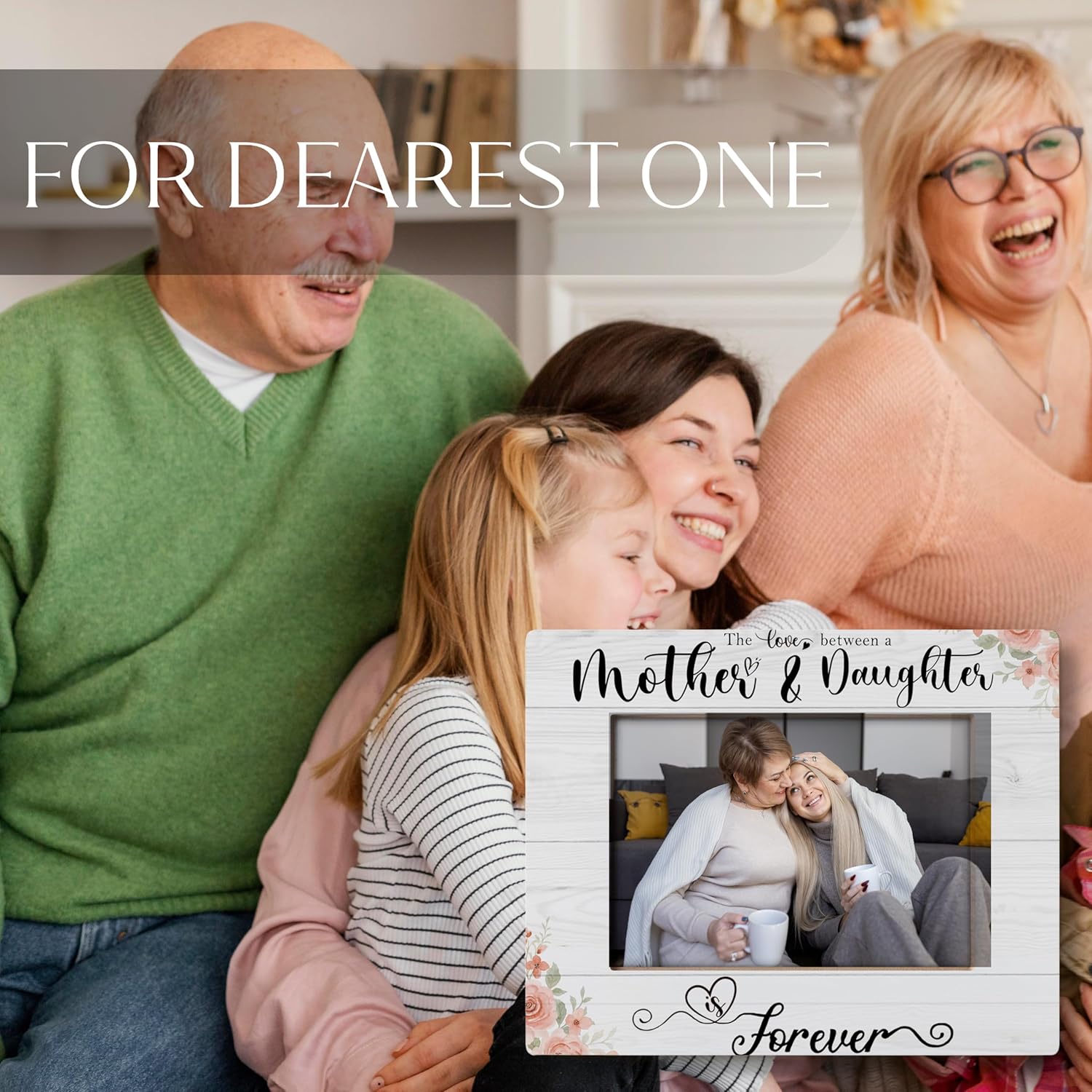 Mom Picture Frame 5x7, Mother Photo Frame, Mom Gifts from Daughters, Mommy Gifts, Mother Daughter Picture Frames, Unique Mother Gifts, Gift for Mom from Daughter, Mothers Day Gifts for Mom - Image 4