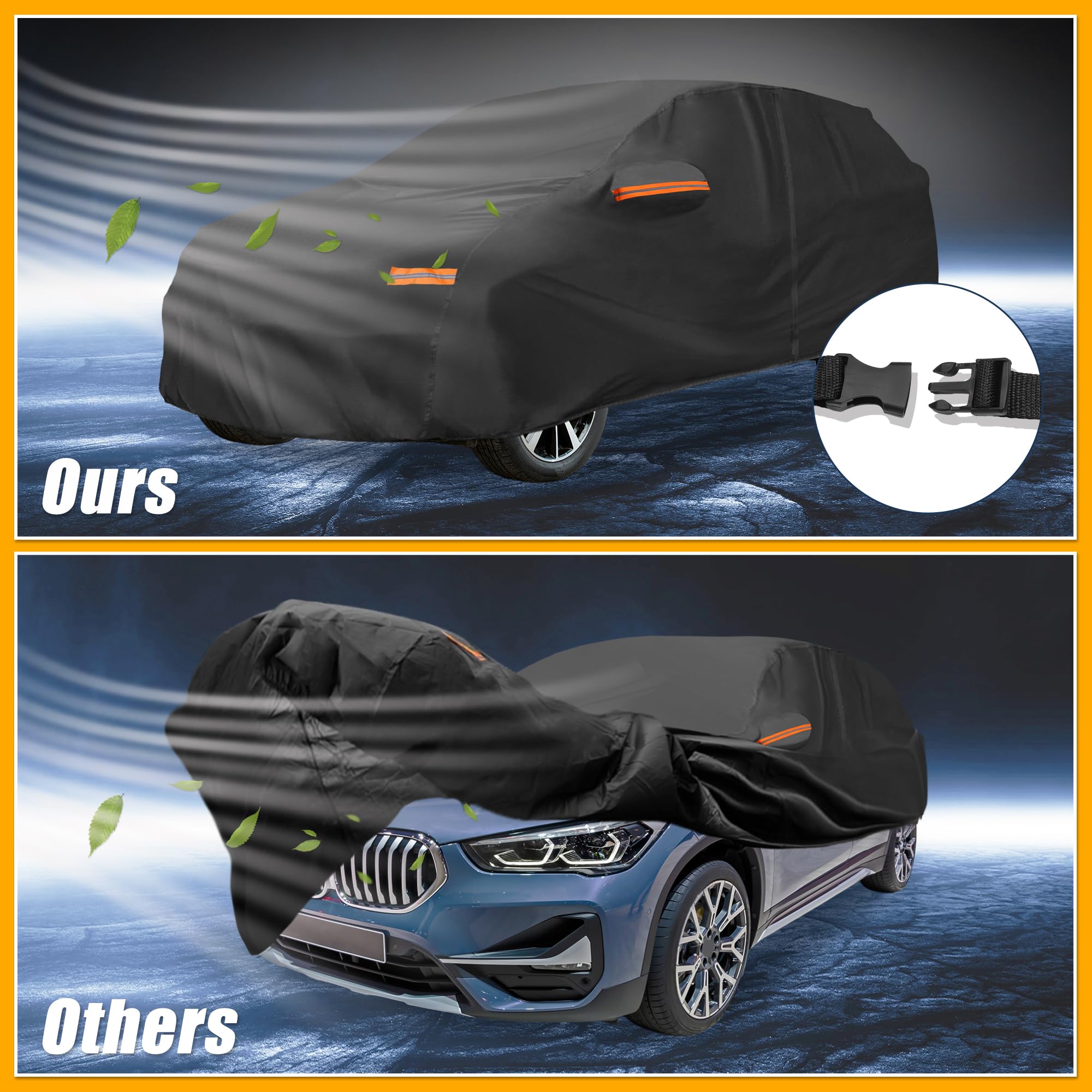 Car Cover Waterproof Partuto Waterproof All-Weather Universal Sedan Car ...