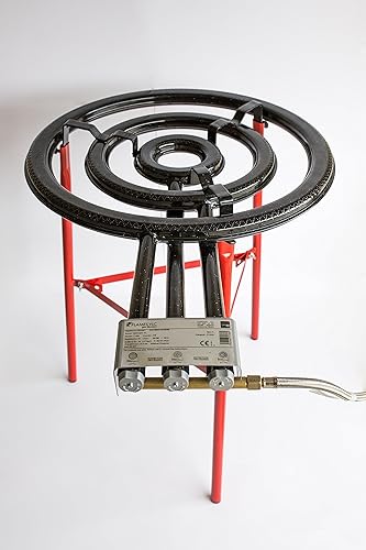 Miniatura 3 de Kit de paella española con quemador de gas y sartén de acero pulido - 32 pulgadas (31.5 in) hasta 40 porciones