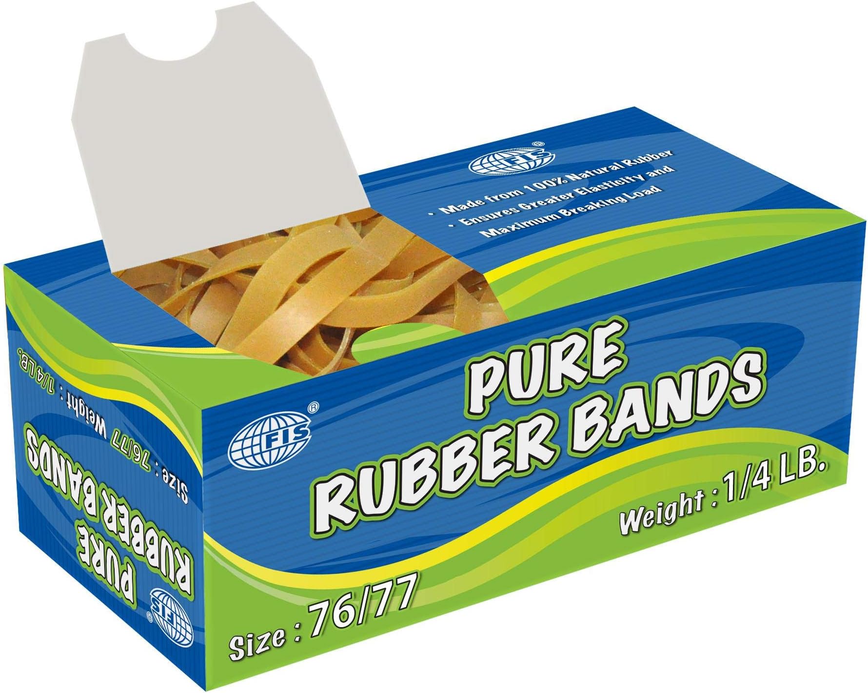 FIS Pure Rubber Bands 76/77 Size, 1/4 LB - FSRB76/77