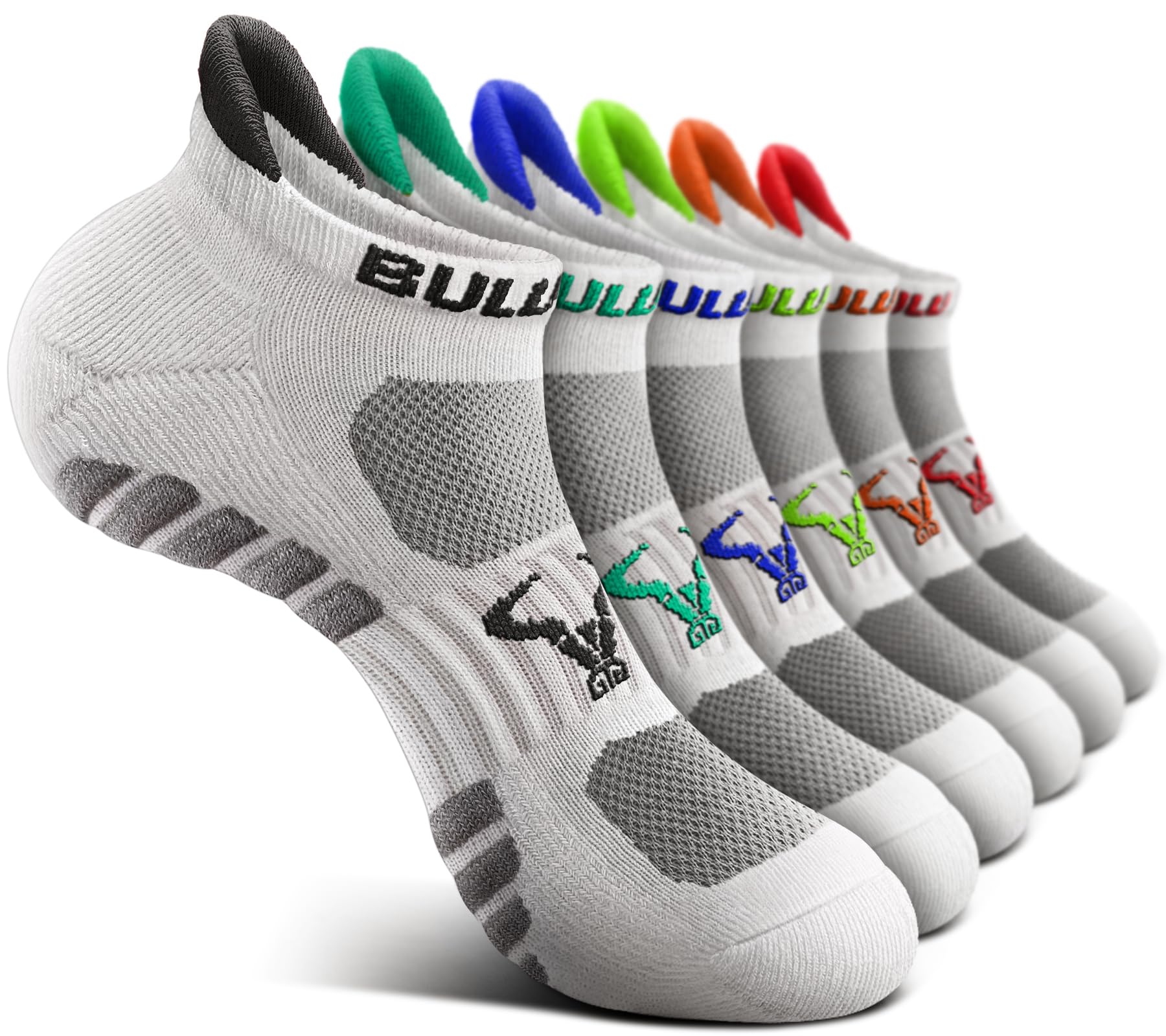 Men Running Socks,Active Ankle Socks No Show For Men With Cushioned Footbed Arch Support Breathable Wicking