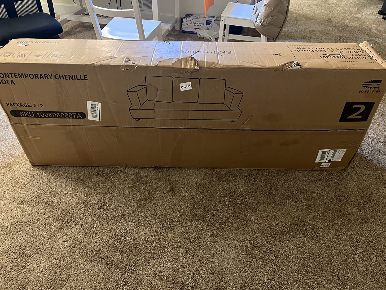 50/mo Finance AMERLIFE Sofa, Deep Seat SofaContemporary Chenille