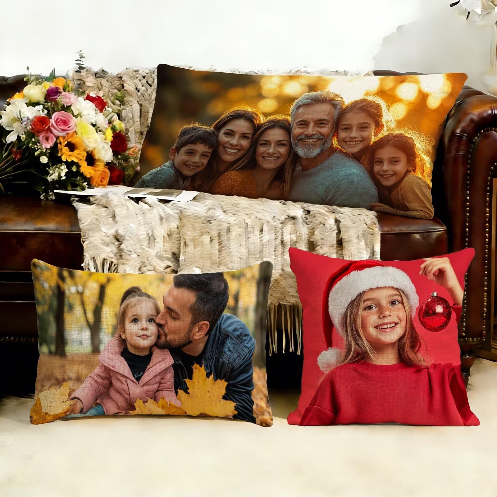 Cojin Personalizado con Foto, Funda Almohada 60x180cm - Cojín Personalizado con tu Foto, Impresión a Doble Cara Diseño o Texto, Almohada fotos Personalizadas Regalo Mujer, Lavable, Envío Rápido J1-184