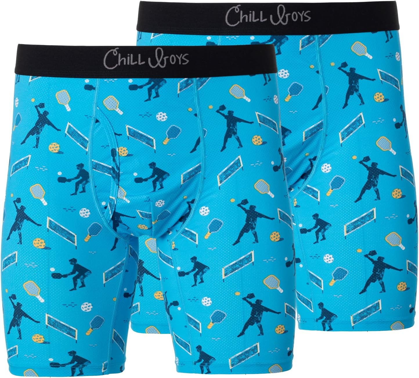 Chill Boys Cool Men's Boxer Briefs 2 Pack Print Boxers, Comfortable Breathable Anti-Chafing Underwear for Men