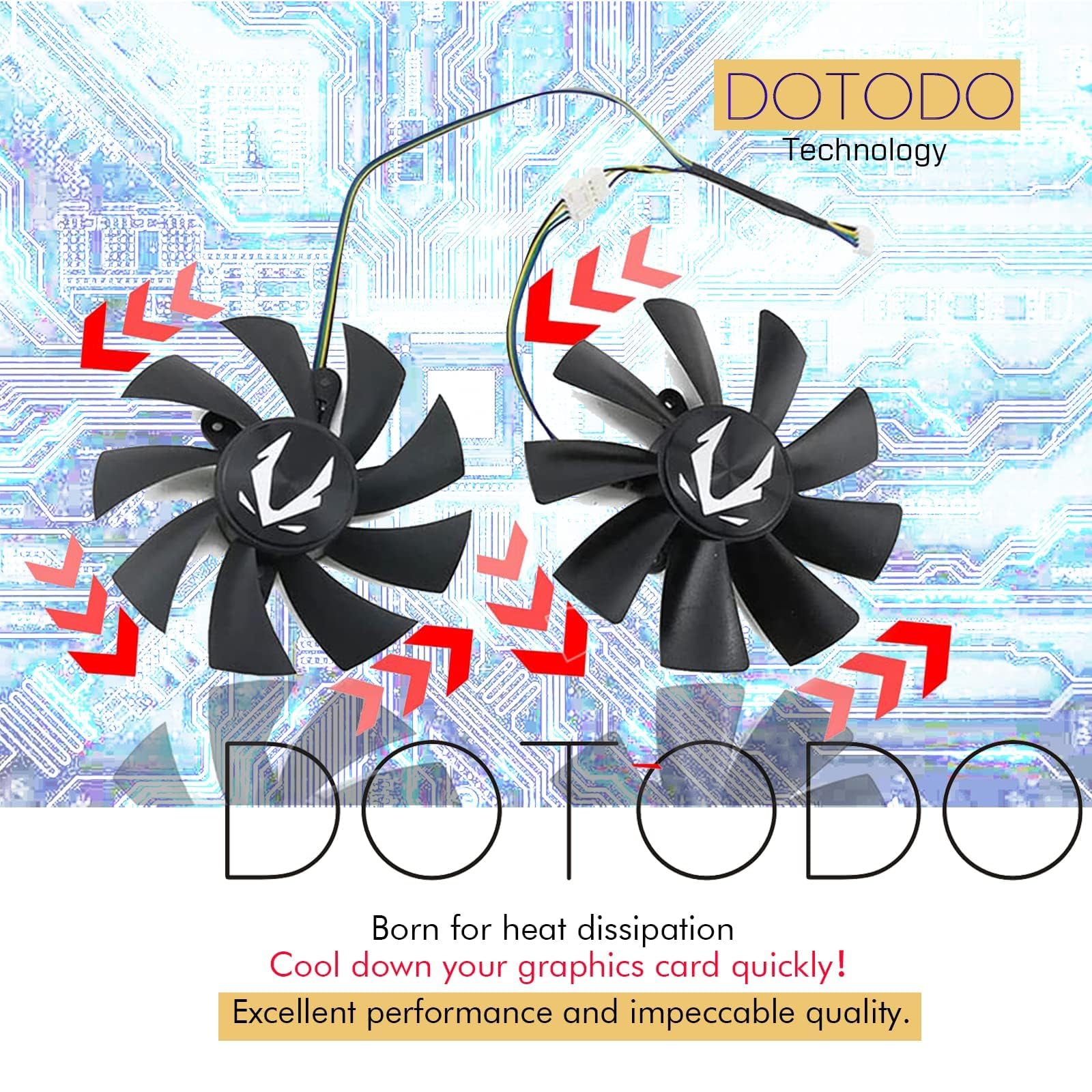 100mm GA92S2H DC 12V 0,45A 4 broches pour ZOTAC Gaming GeForce RTX2070 RTX 2070 OC Mini ventilateur de refroidissement pour carte vidéo (AB-Lüfter)