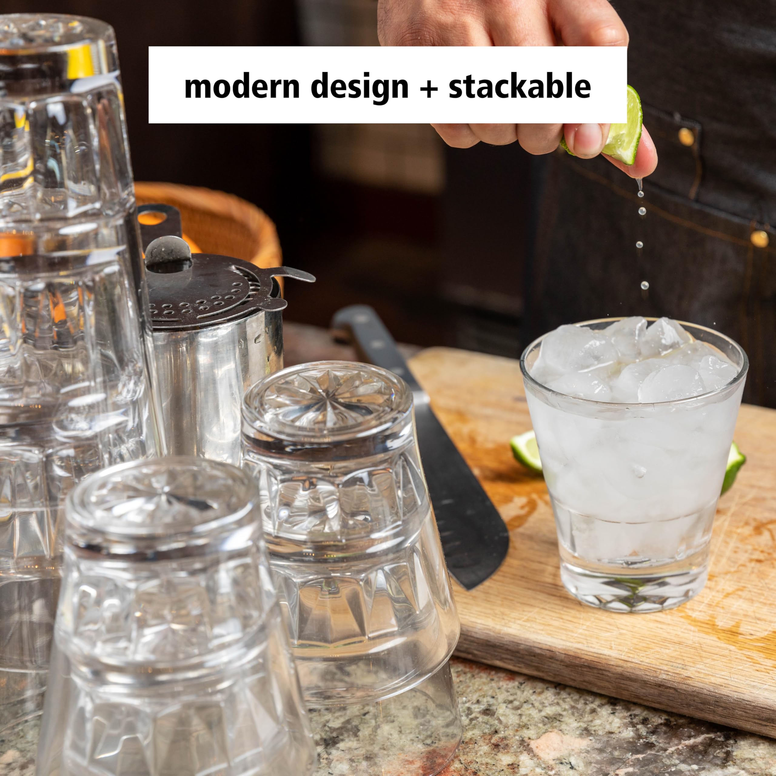 Libbey 70521 Trinkglas, D.O.F. GALLERY, 340 ml, stapelbar, 12er Set
