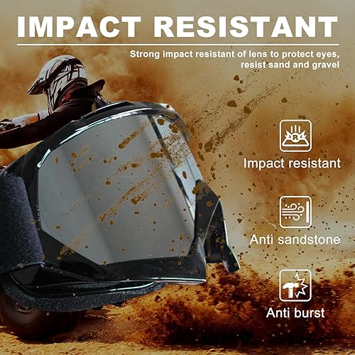 Miniatura 10 de Gafas de motocross, motocross, gafas de motocross, gafas MX Off Road para hombres, mujeres, adultos, jóvenes, carreras de equitación
