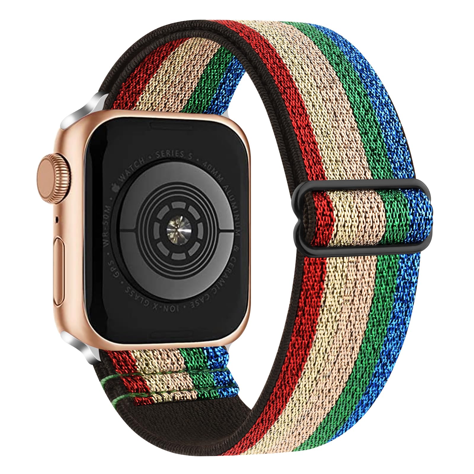 Tobfit Nylon Single Loop Elastic Watch Strap Compatible with Apple Watch Series 8 7 6 5 4 3 2 1 SE 38 mm 42mm 40mm 44mm Smart Watch (Machine Not Included), Belt for Men and Women (42mm, Colorful) (B0CGT4PRD9) Amazon Price History, Amazon Price Tracker