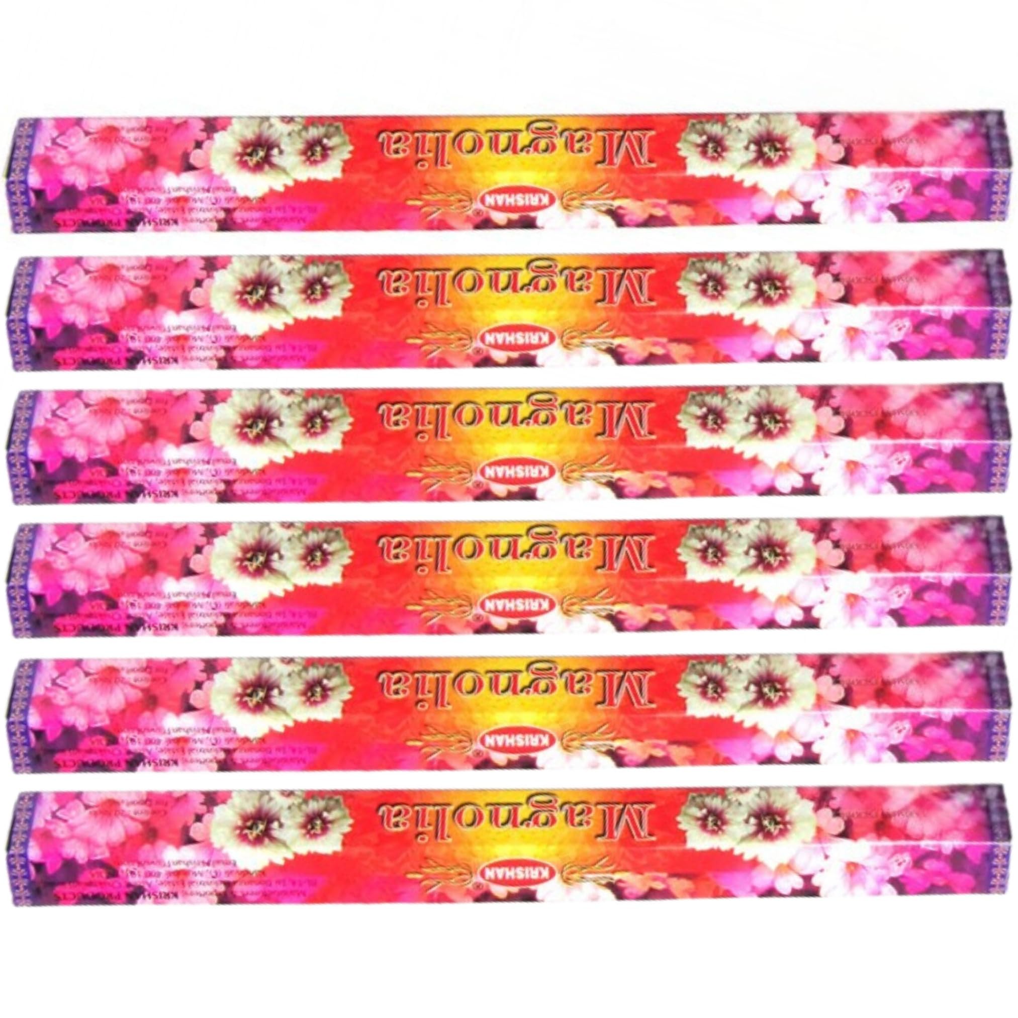 Krishan Fenny's Creations Incense Stick Magnolia Floral Perfumed Fragrance Indian Hand Rolled 120 Joss Sticks, Positive Vibes Incense Sticks