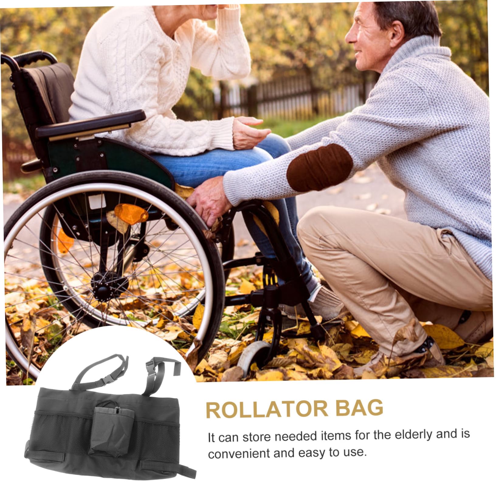Gatuida Bolsa Para Silla De Ruedas De Almacenamiento Bolso Carrito Cierre Saco Silla De Ruedas Para Uso Diario