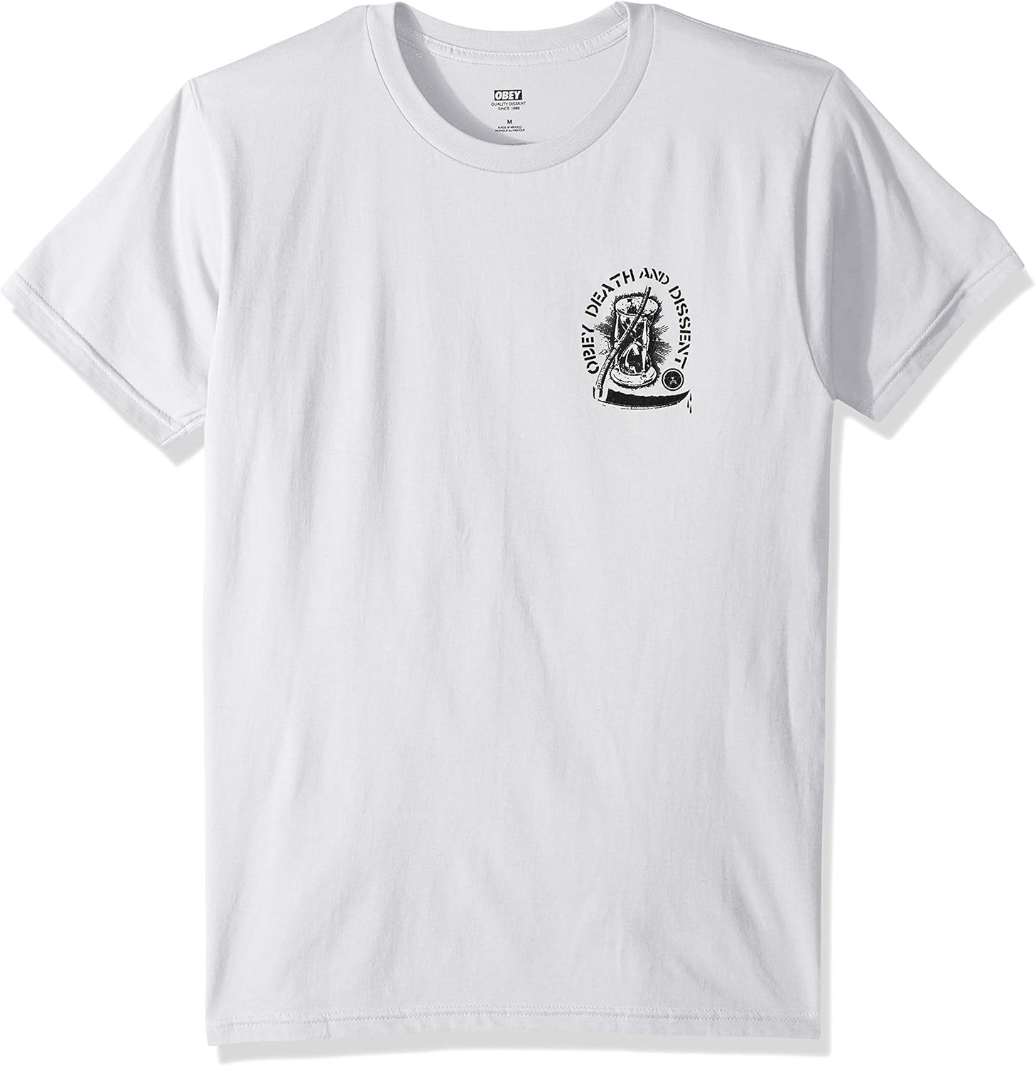 Obey Men's Death & Dissent Premium Short Sleeve Tshirt, White, Large |  Amazon.com