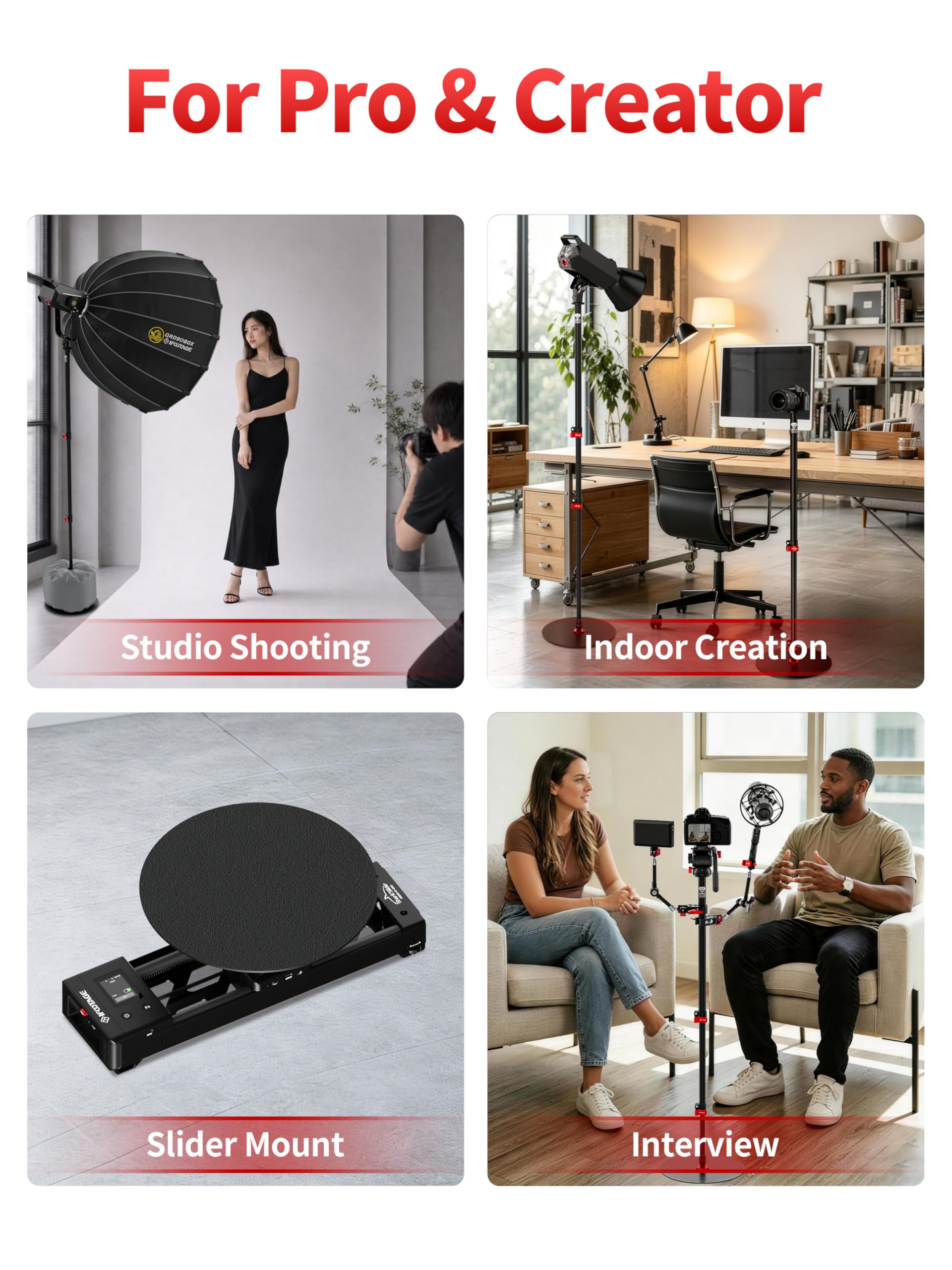 IFOOTAGE Cobra RB-A300, monopiede con base rotonda, monopiede professionale in alluminio per fotocamera con fibbia a regolazione rapida in altezza, compatibilità con fotocamere DSLR (151 cm)