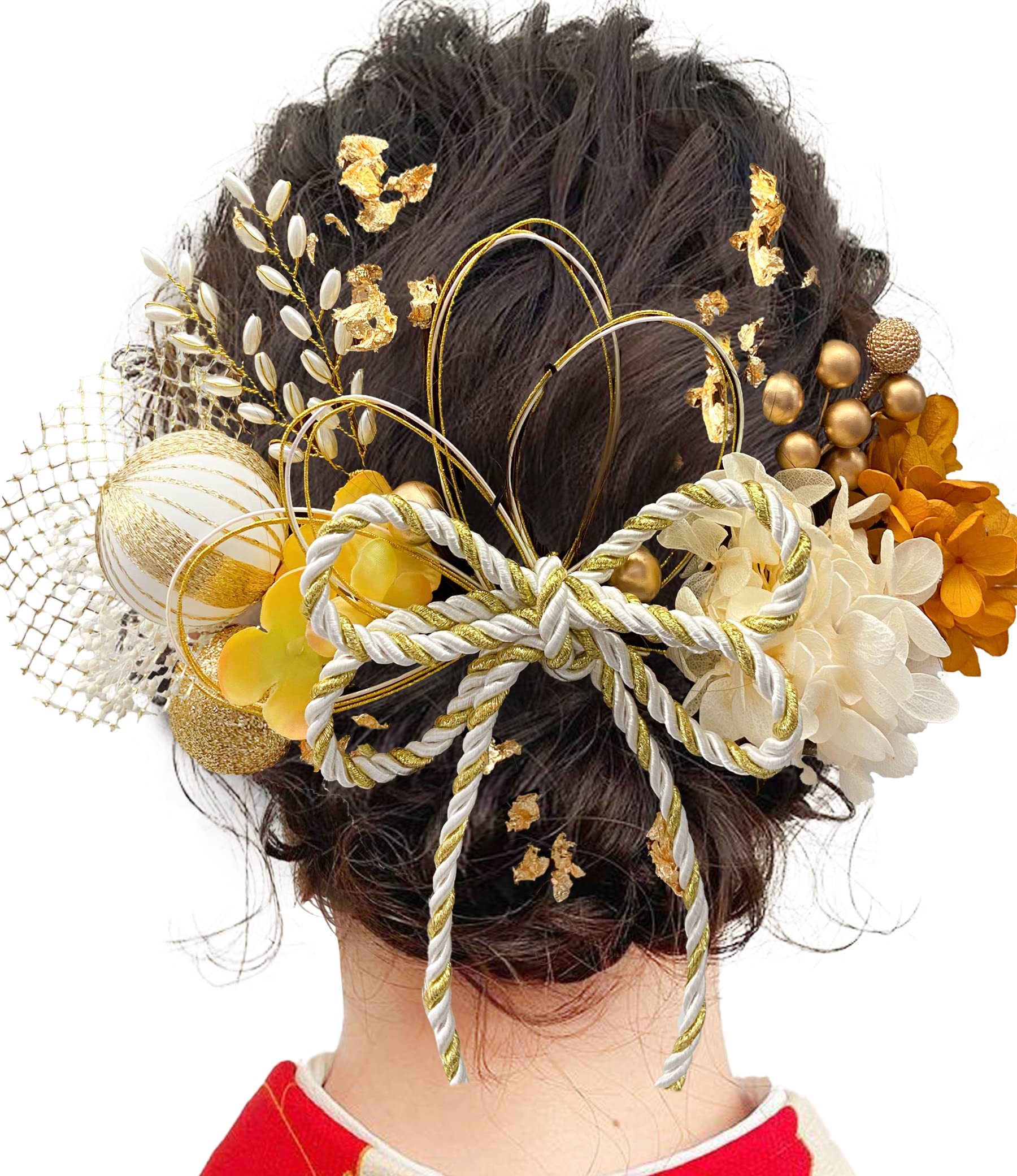 アンティークベア ヘアカフ 3点セット ヘアポニー ポニーフック お花 フラワー