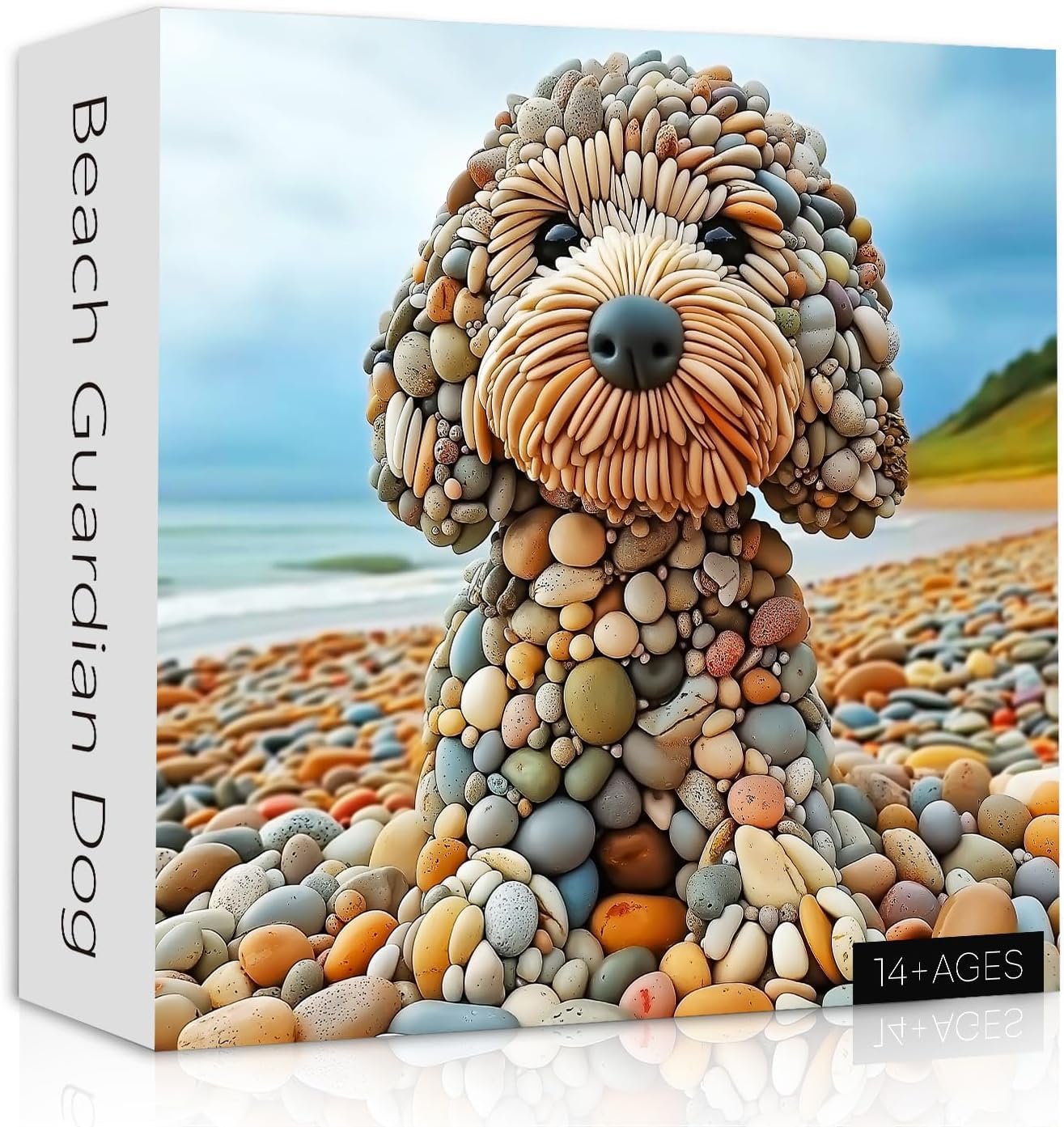 iDream 1000 Pieces Jigsaw Puzzle – Artistic 3D Design, Colorful Wall Decor, Challenging Puzzle Gift for Friends & Family (Beach Guardian Dog)-image-18
