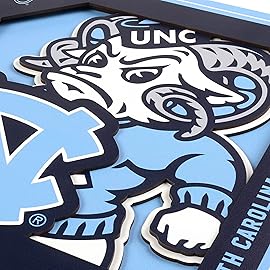 YouTheFan NCAA North Carolina Tar Heels 3D Logo Series Wall Art - 12x12