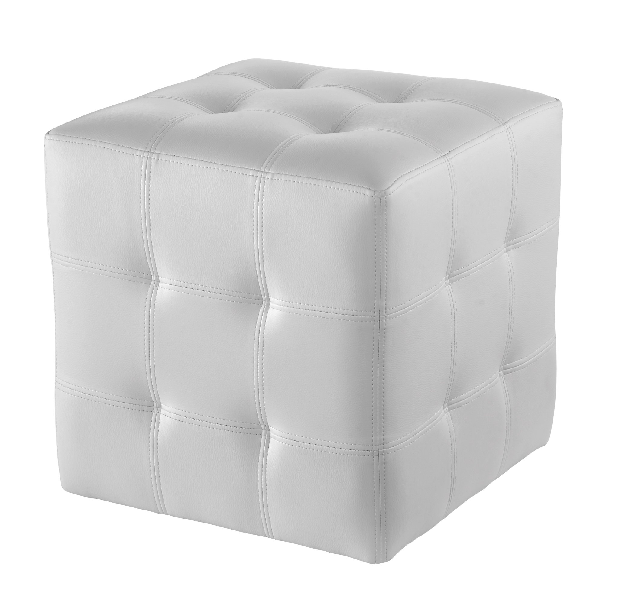 Sunpan Modern Urban Unity Ottomans, Snow