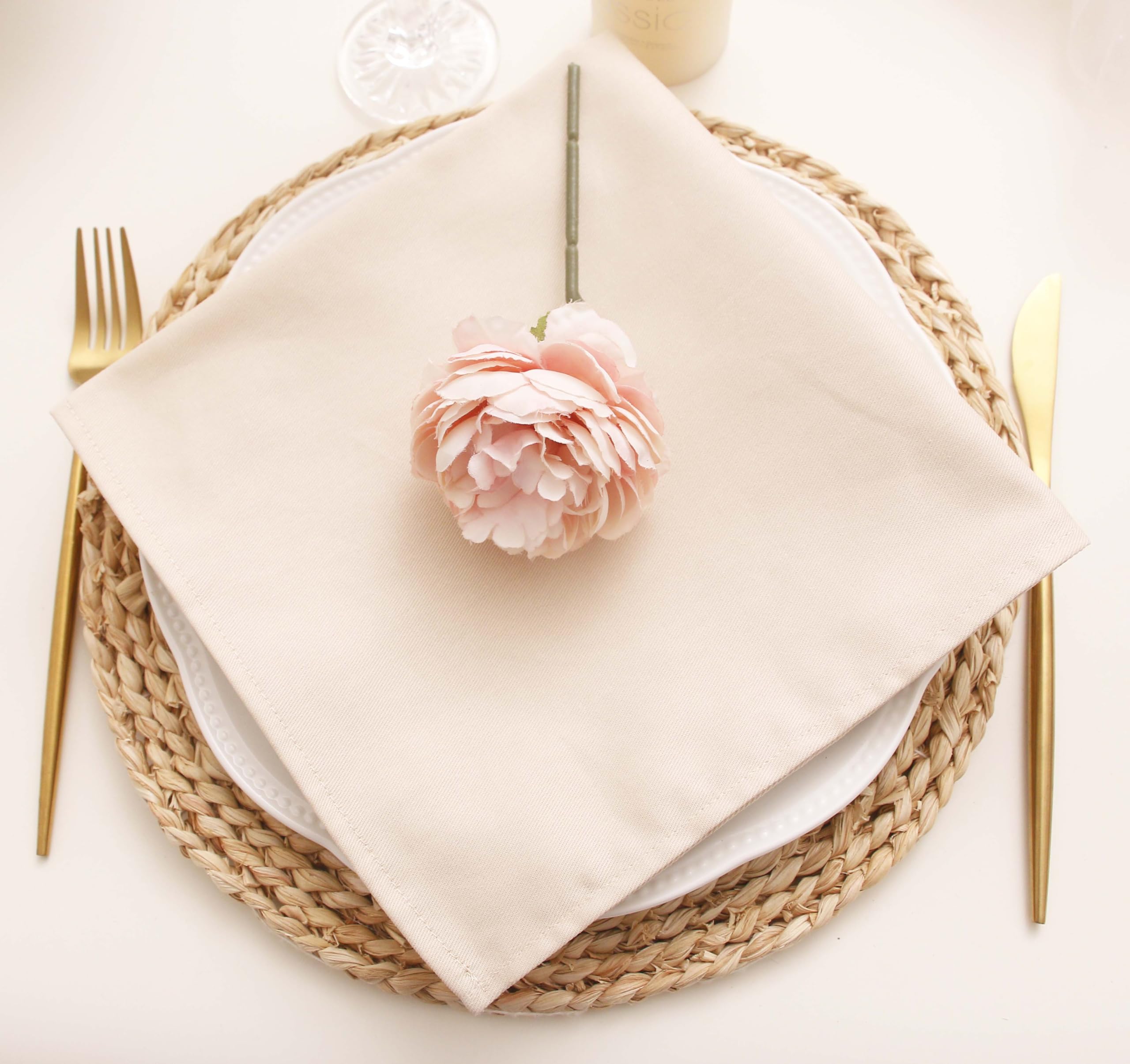 Servilletas De Tela Resistentes Servilletas De Tela Rosa Lino Ginebra 45x45  Cm | Compra En Servilletas De Tela Para Bodas, image size:2560x2411