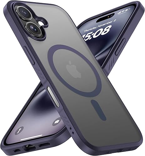 Miniatura 25 de CellEver Funda magnética fuerte para iPhone 15 Pro [protección de cámara] [prueba de caídas de grado militar] [compatible con MagSafe] Funda delgada