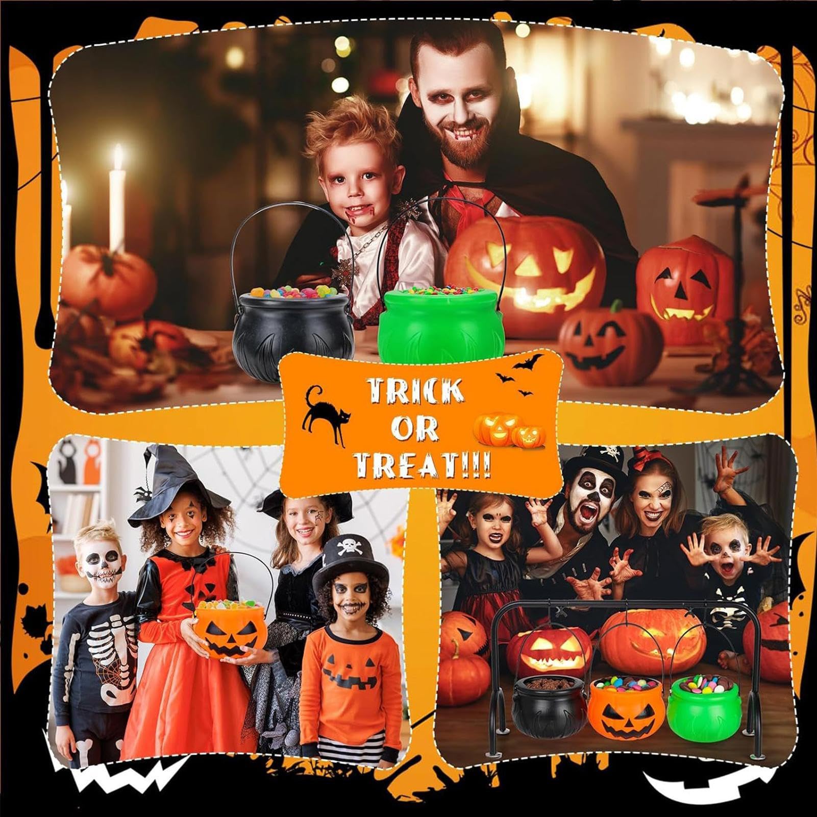 Calderone Di Servizio Decorativo Halloween 3 Secchielli Decorativi Feste