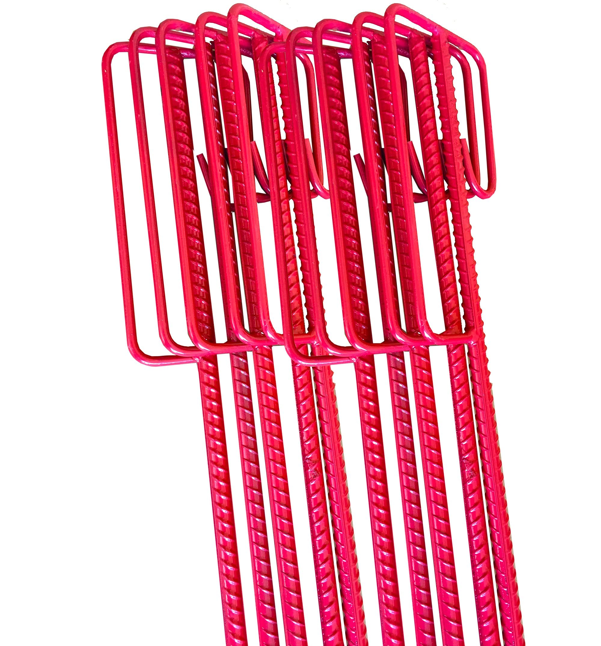 10x Absperrleinenhalter für Warnband Ø 14 x 1200 mm geriffelt