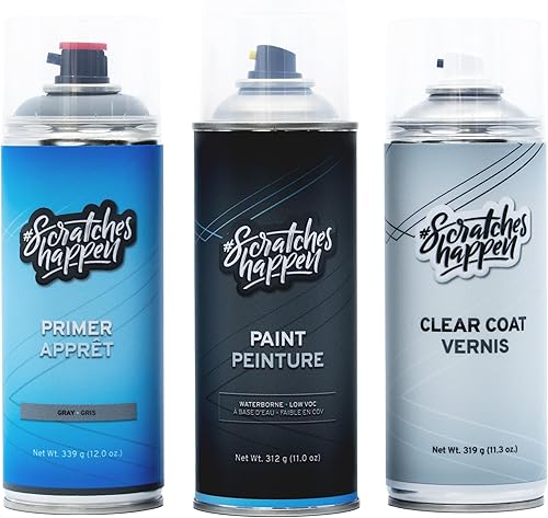 ScratchesHappen Kit de pintura de retoque compatible con Honda Monza Red (R-110) - Aerosol, preferido