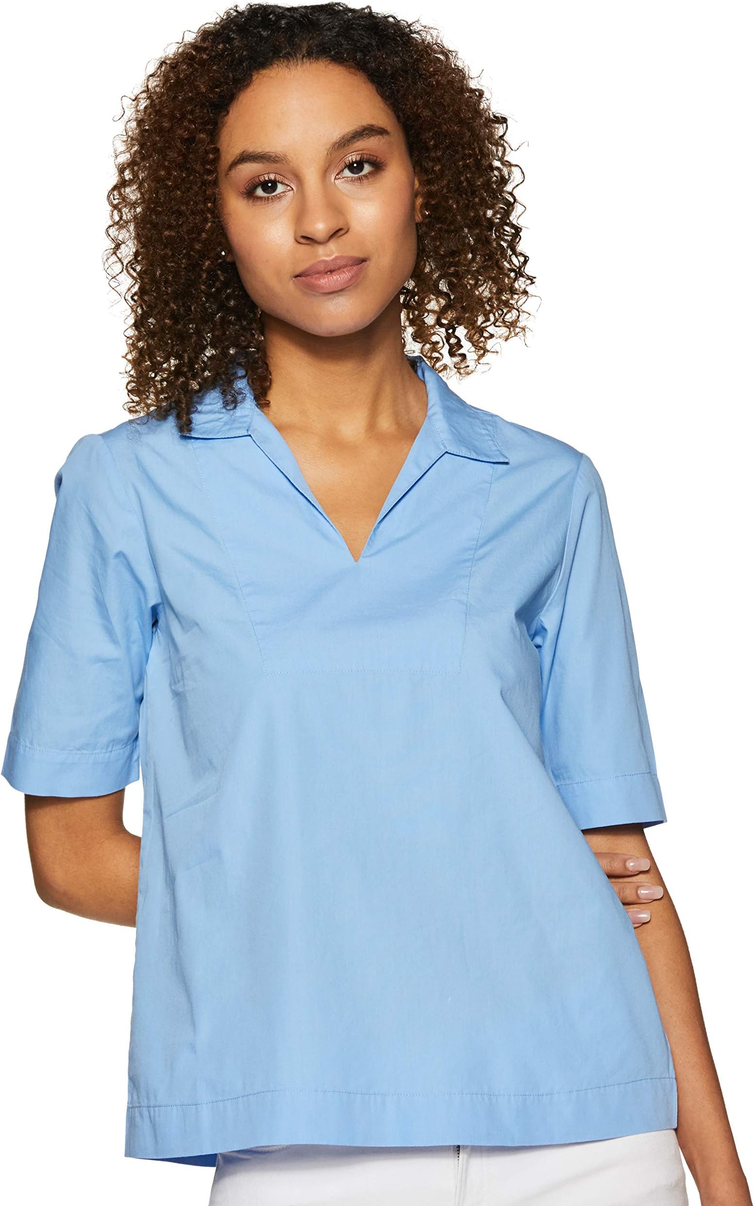 Amazon Brand - SymbolWomen's Solid Loose Fit Blouse